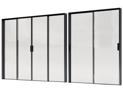 现代玻璃推拉门