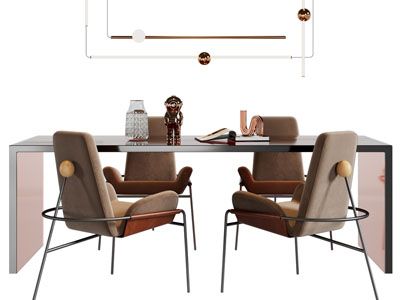 现代餐桌椅组合