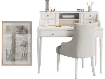 简欧书桌椅组合