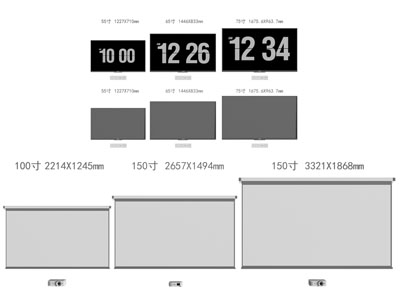 现代投影仪、投影幕布3d模型 现代投影仪、投影幕布