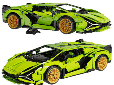 现代赛车、积木玩具车