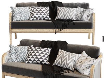 北欧双人沙发3d模型 北欧双人沙发