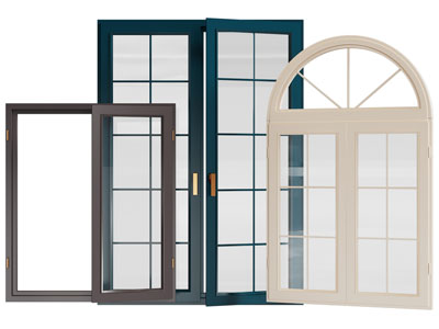 简欧拱形平开窗