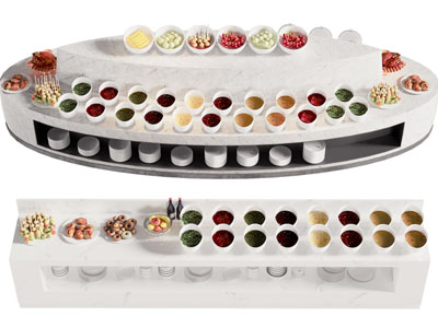 现代自助餐调料台、料理台