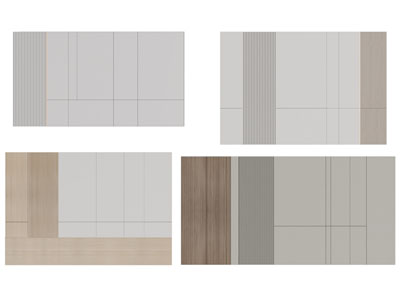 现代背景墙3d模型 现代背景墙