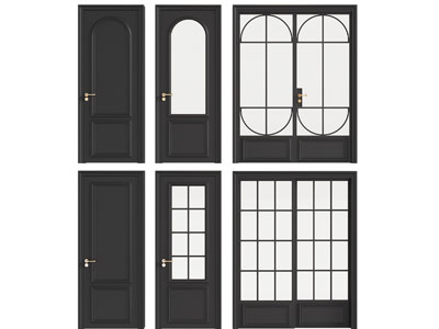 法式单扇平开门、推拉门