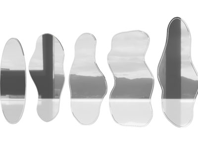 现代不规则墙饰镜子挂件