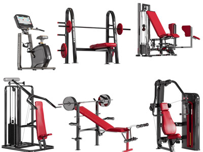 现代跑步机、健身器材