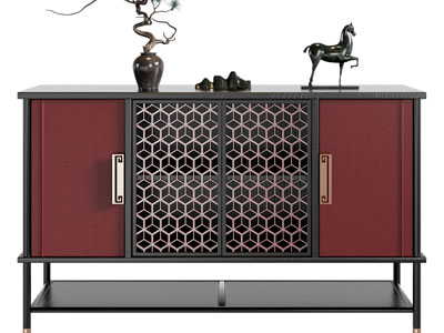 新中式玄关柜、边柜