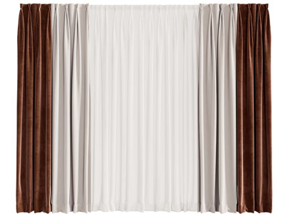 现代布艺窗帘窗纱