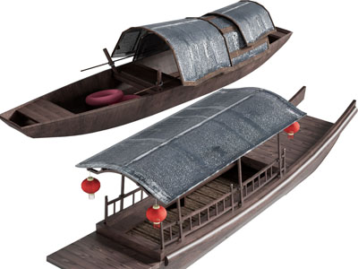 新中式小船、木舟