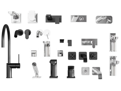 现代不锈钢水龙头3d模型 现代不锈钢水龙头