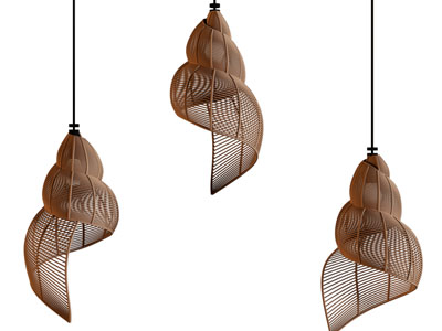 侘寂风海螺造的吊灯