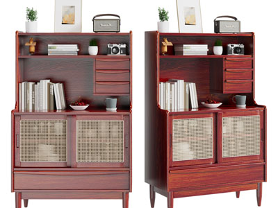 北欧实木餐边柜