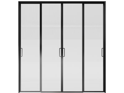 现代黑色边框的推拉门