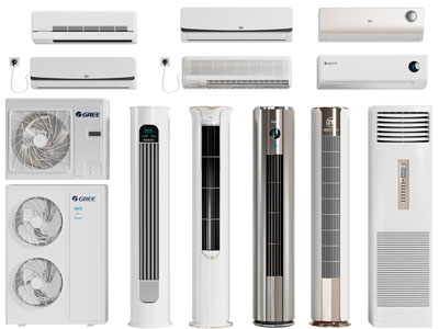 现代柱形、壁挂式空调