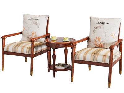 美式休闲椅子、边几