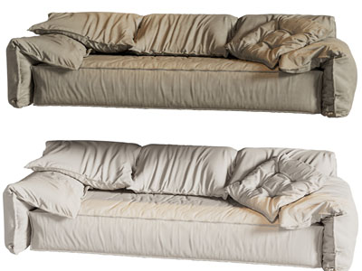 现代布艺多人沙发