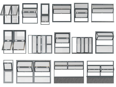 现代折叠窗户、柜台窗户