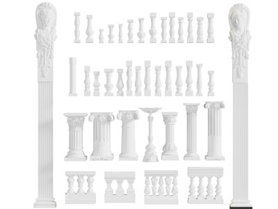 欧式罗马柱子、柱托3d模型 欧式罗马柱子、柱托