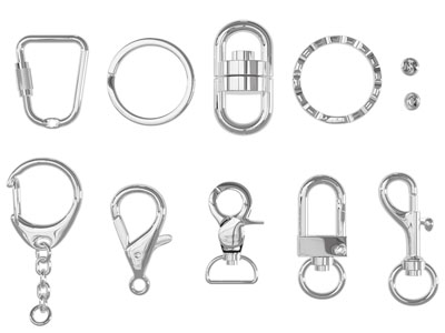 现代金属钥匙扣、锁扣