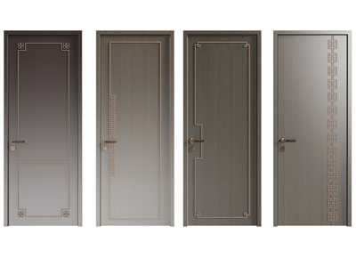 新中式单扇平开门