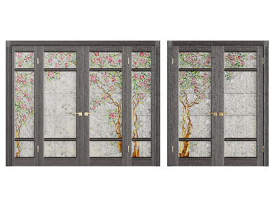美式双扇玻璃双开门