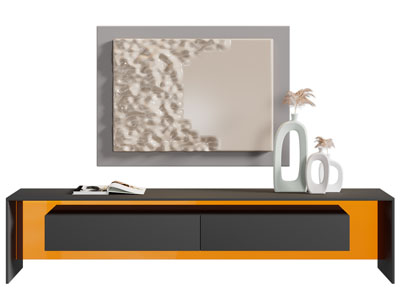 新中式电视柜、摆件组合