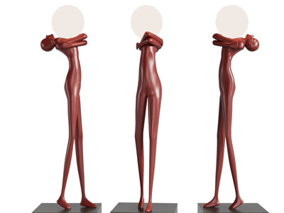 现代人物雕塑雕刻落地灯