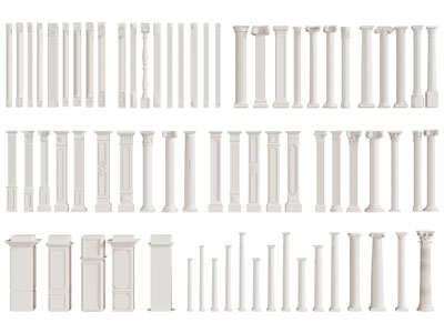 欧式罗马柱子3d模型 欧式罗马柱子