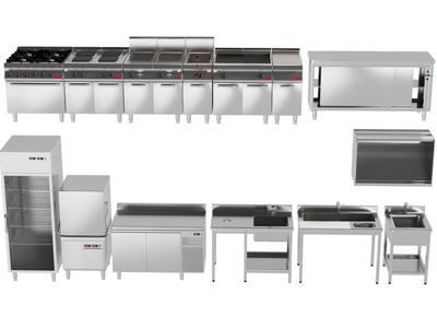 现代洗菜盆、料理台后厨设备