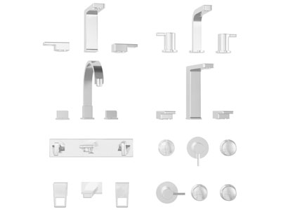 现代不锈钢水龙头3d模型 现代不锈钢水龙头