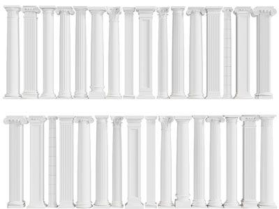 欧式圆形、方形罗马柱子3d模型 欧式圆形、方形罗马柱子