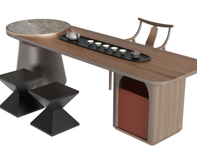 新中式茶桌椅组合