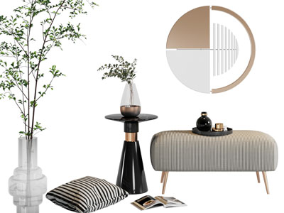 现代沙发凳、边几