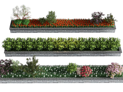 现代户外花坛花卉植物景观园艺小品