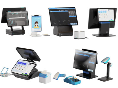 现代收银机、点餐机、二维码扫描机3d模型 现代收银机、点餐机、二维码扫描机