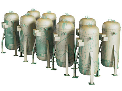 现代工业罐3d模型 现代工业罐