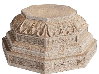 新中式雕花底座、柱础3d模型 新中式雕花底座、柱础