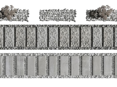 现代铺石路、石板路