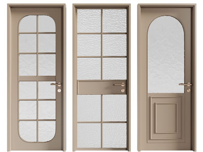 法式单扇玻璃平开门