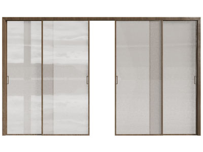 现代玻璃推拉门