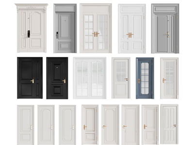 欧式子母、单扇入户平开门和推拉门