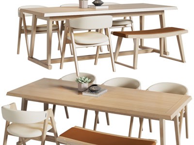 新中式实木餐桌椅组合