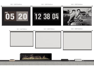 现代投影幕布3d模型 现代投影幕布