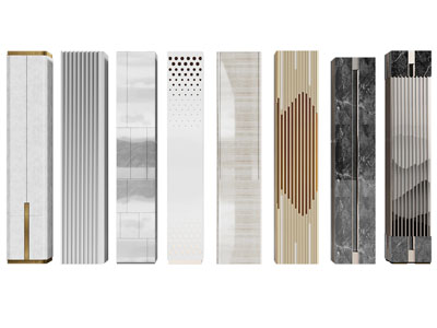 新中式方形柱子3d模型 新中式方形柱子