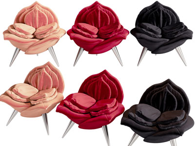 现代像玫瑰花一样的休闲椅子