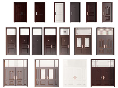 新中式单扇、双扇铜制大门