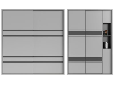 现代推拉门衣柜3d模型 现代推拉门衣柜
