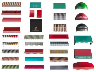 现代遮阳棚、雨棚